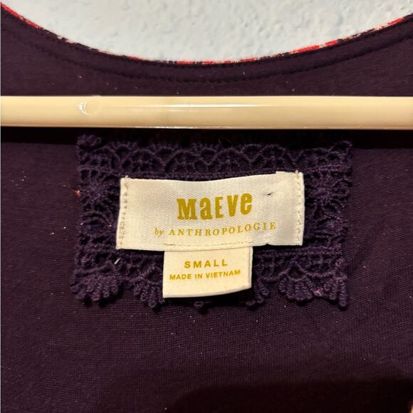 Maeve Anthropologie Sparkly Paisley Jacquard Knit Belted Festive Dress S - Picture 8 of 9